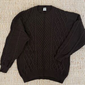 Sunday Best Peggy Sweater Cable Knit Crewneck